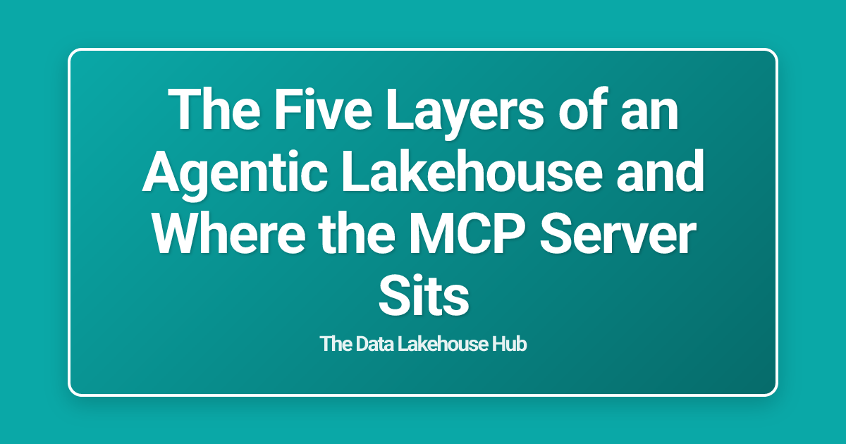 The Five Layers of an Agentic Lakehouse and Where the MCP Server Sits